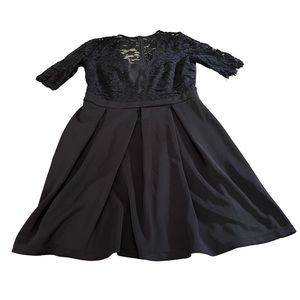 Gabby skye lace top black dress
